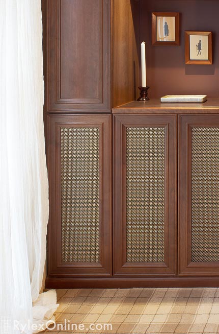Custom Radiator Cover Cabinet Door with Mesh Inserts