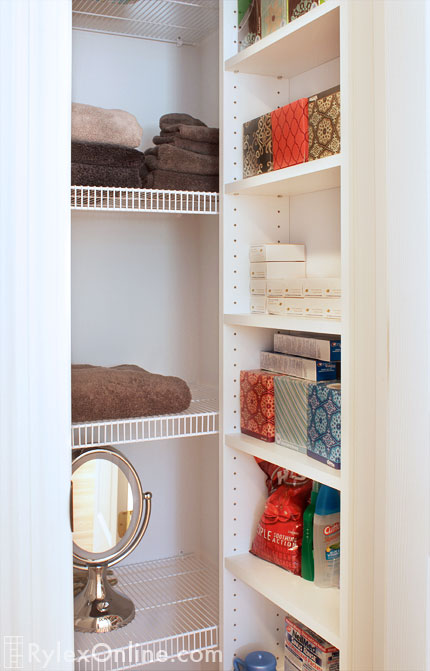 Storage Linen Closet with Wire Shelves