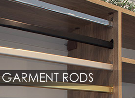 Closet Garment Rods Finishes and Styles