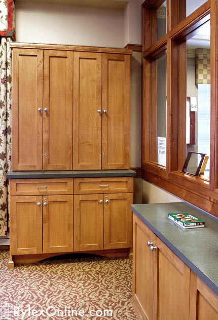 Assisted Living Gameroom Hutch and Buffet Cabinets