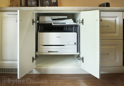 pull out printer shelf | office printer shelf | orange county, ny