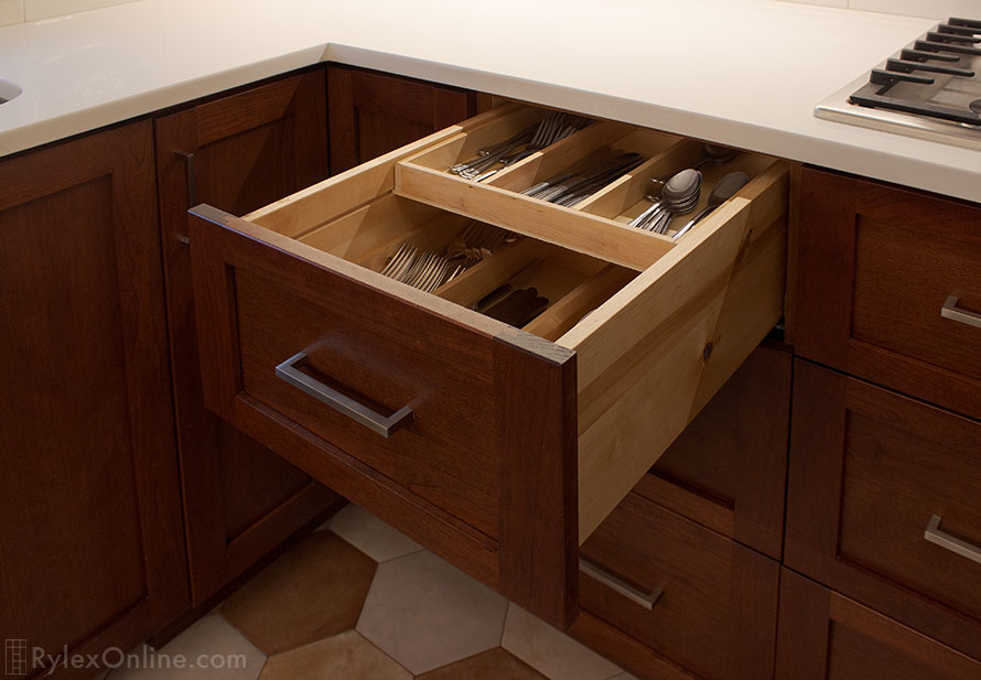 Space Saving Kitchen Drawer with Double Cutlery Drawers