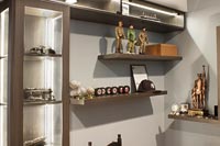 Display Cabinets for HO Train and Baseball Memorabilia Collections