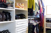 White His and Hers Bedroom Closet