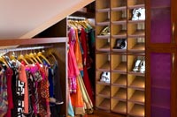 Angled Ceilings Closet with Light