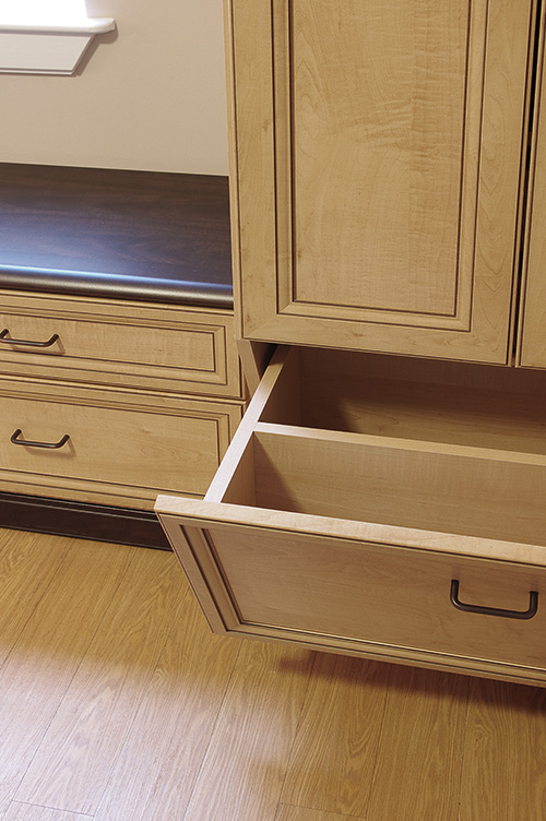 Divided Cabinet Drawer for Convenience in our Assisted Living Furniture