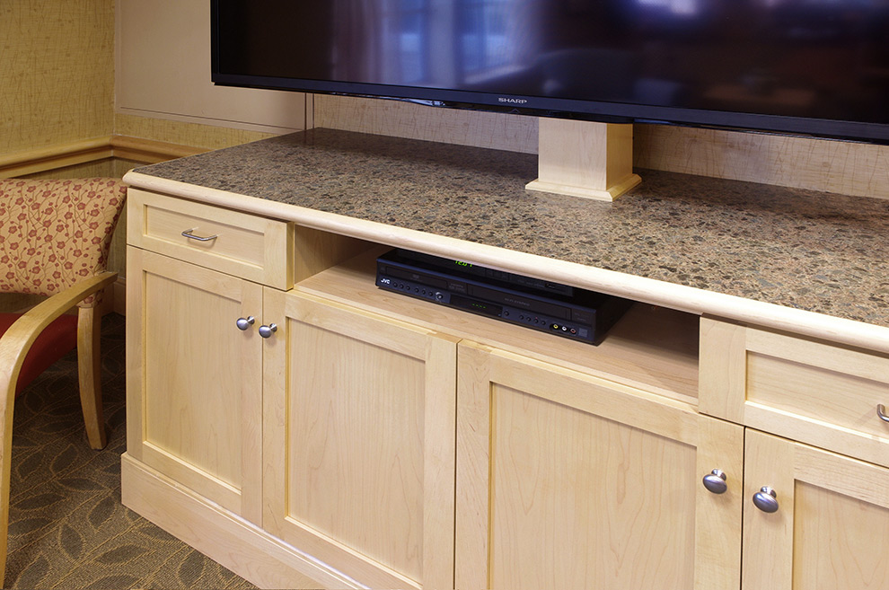 Media Cabinet with Countertop and Drawers