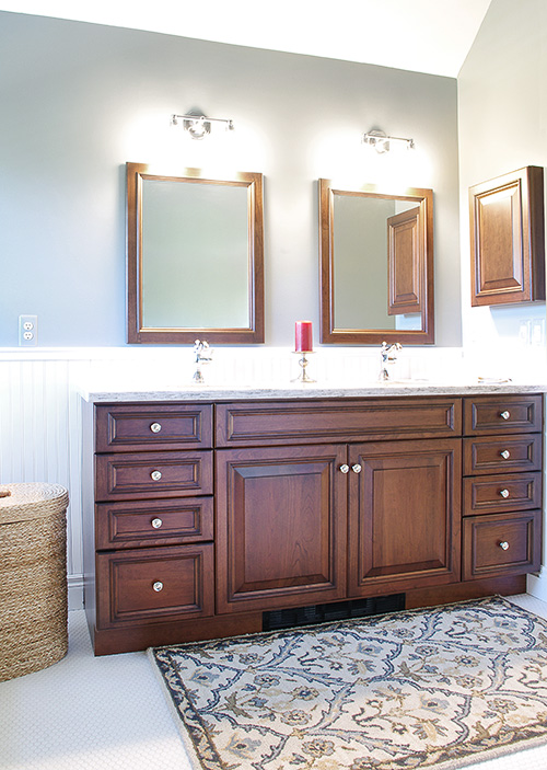 Custom Medicine Cabinet with Dual Mirrors