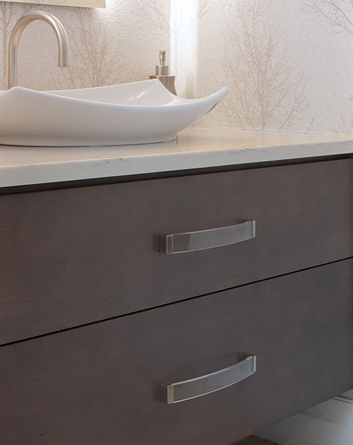 Close On Floating Vanity Drawers