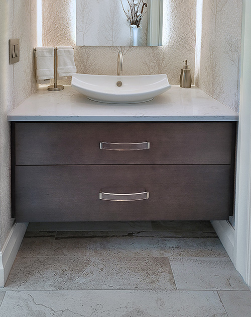 Maple with Shale TruTone Stained Floating Vanity