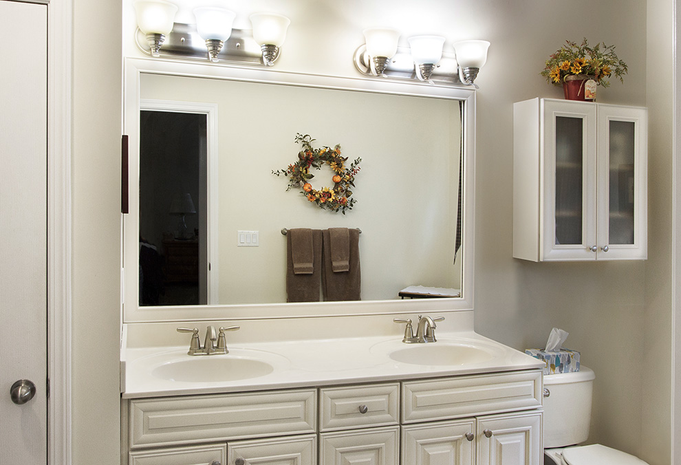 Wall Mounted Cabinet with Matching Framed Mirror