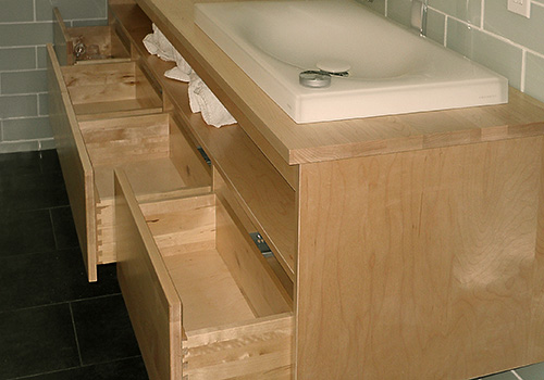 Bath Vanity with Solid Wood Drawers