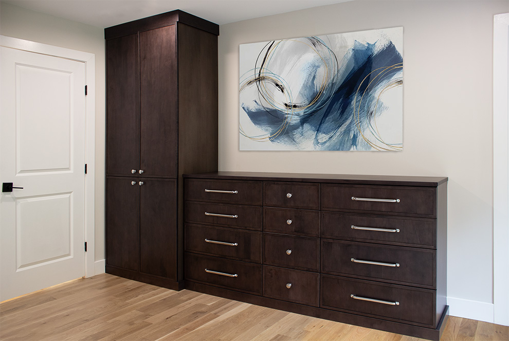 Custom Built-In Bedroom Wardrobe Furniture for Sloped Ceiling