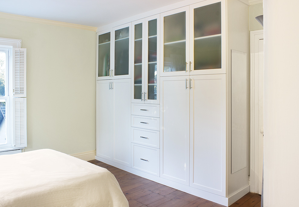 Additional Storage with a Wardrobe on a Wall