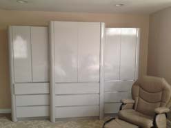 1980's Armoire Repurposed in Closet