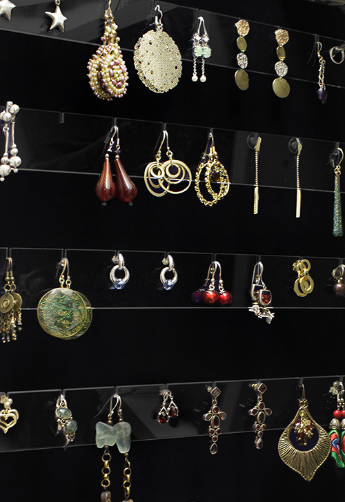 Removable Acrylic Earring Holders for Jewelry Cabinet