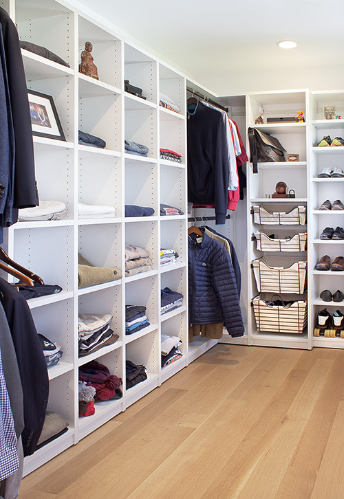 Adjustable Bedroom Closet Cabinet Shelving