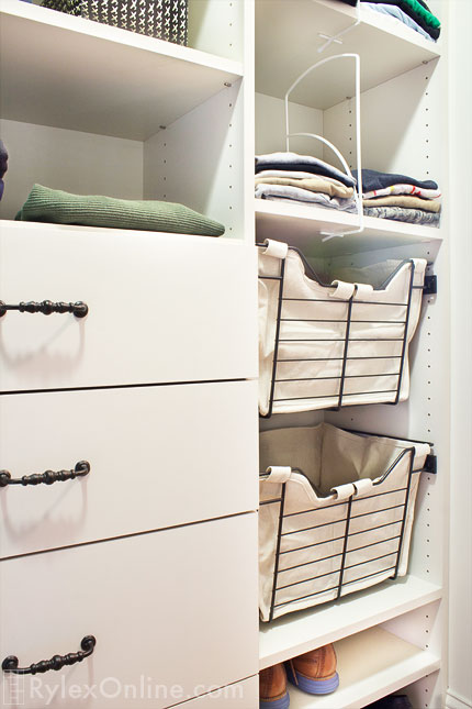 Closet Drawers with Sliding Baskets