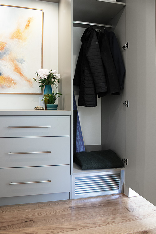 Built-In Wardobe Cabinet with HVAC Vents