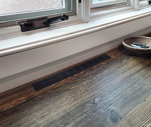 Custom Closet Built-In Dresser with Integrated Heat Vent