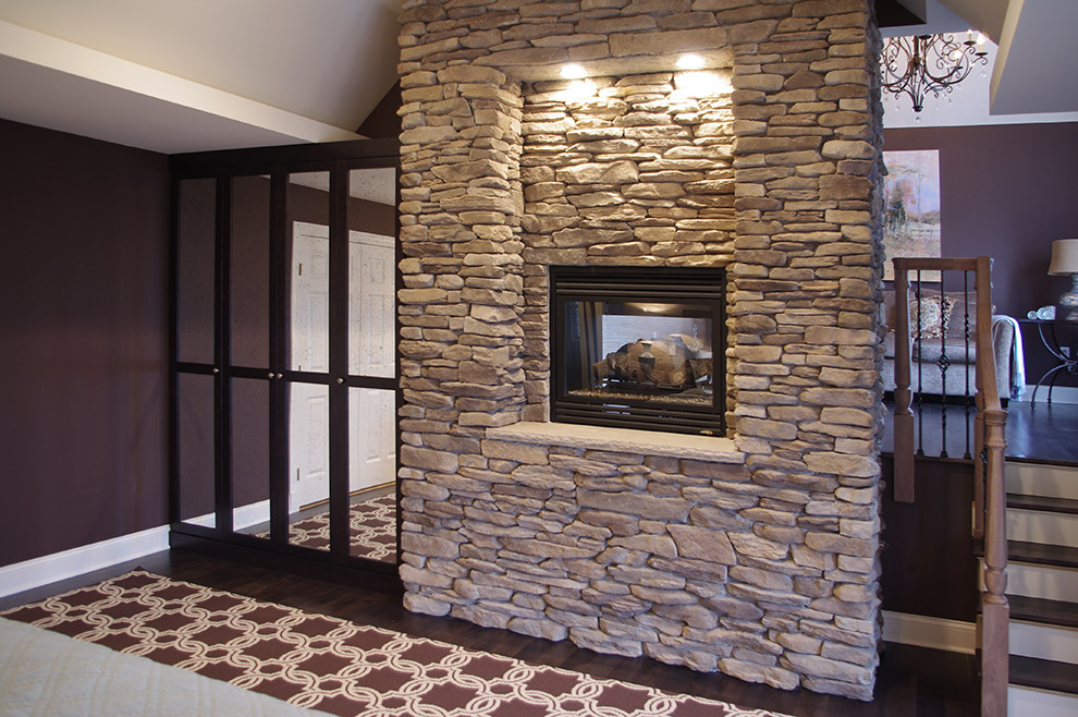 Built-in Armoire with Mercury Glass Doors