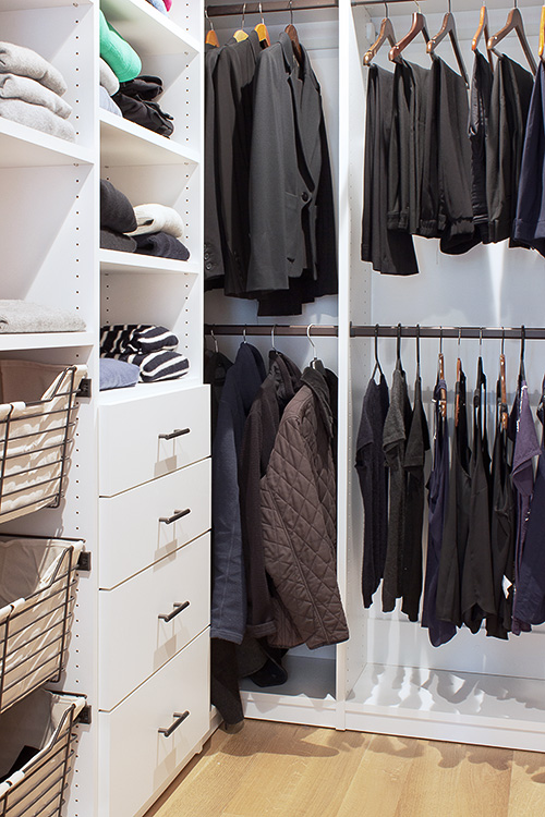 Custom Closet with Hanging Rods