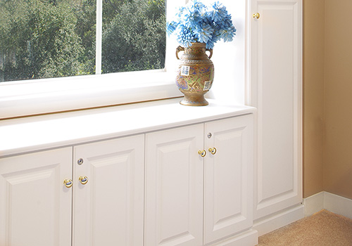 Custom Bedroom Window Cabinets