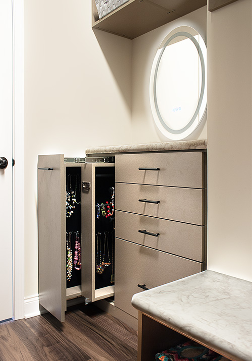 Closet Double Pull-Outs and Drawers