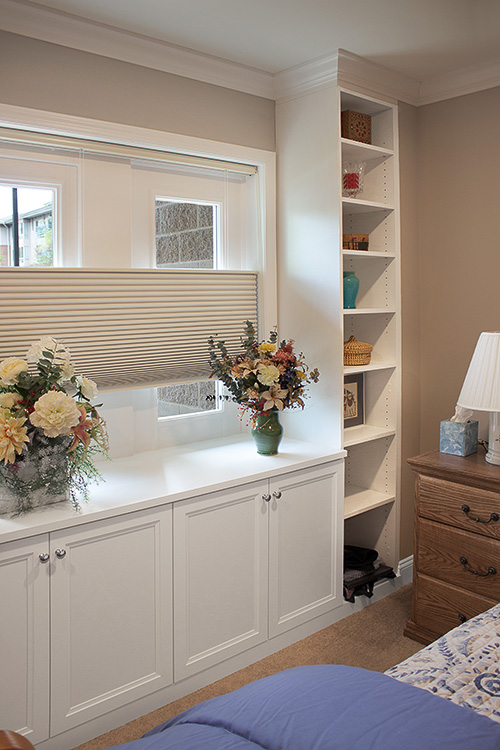 Built-In Dresser White Cabinets