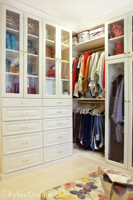 Cabinets With Glass Doors Bedroom Closet Middletown Ny