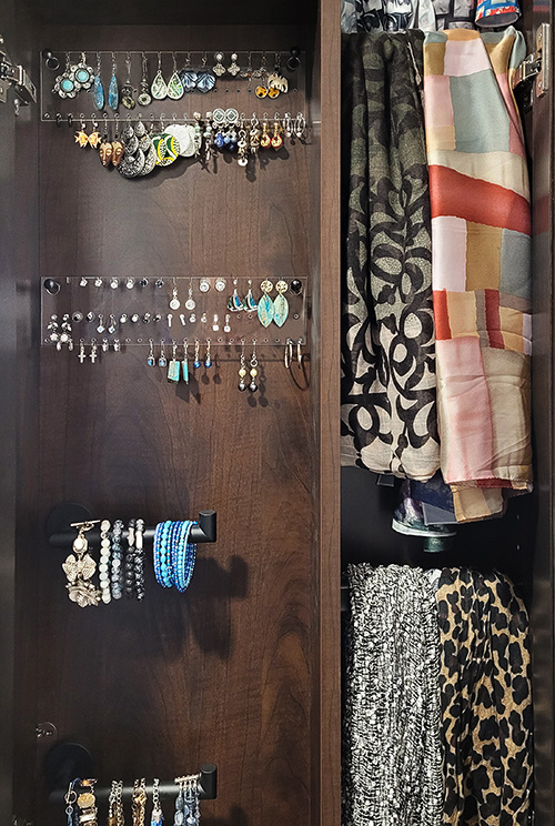 Custom Clost Cabinet for Jewelry and Scarf Storage