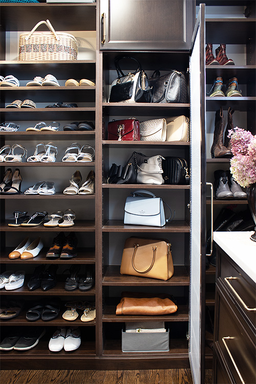 Handbag Storage Cabinet Open