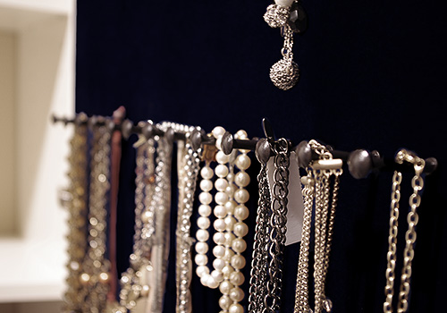 Black Velvet Lined Necklace Door Close Up Close Up