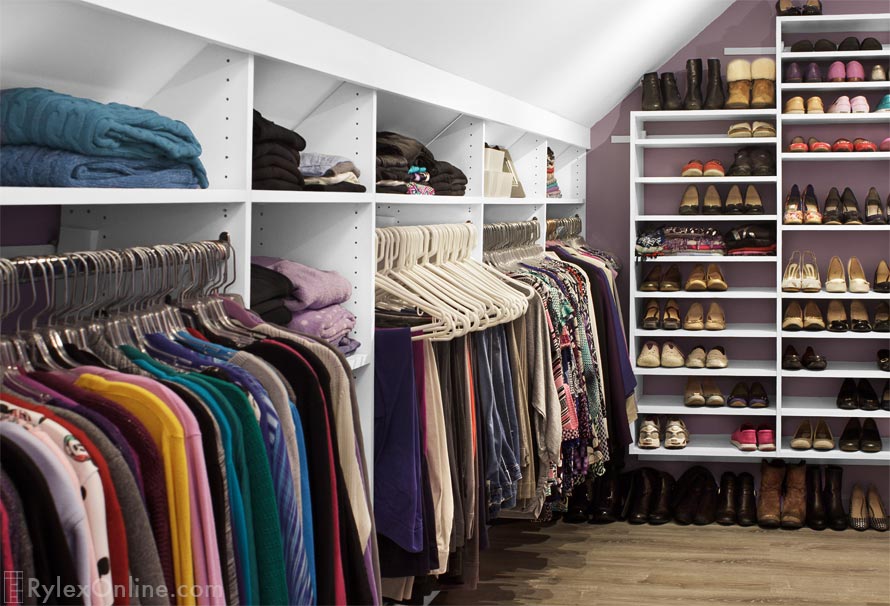 Sloped Ceiling Walkin Closet | Odd Shaped Space | Goshen, Ny