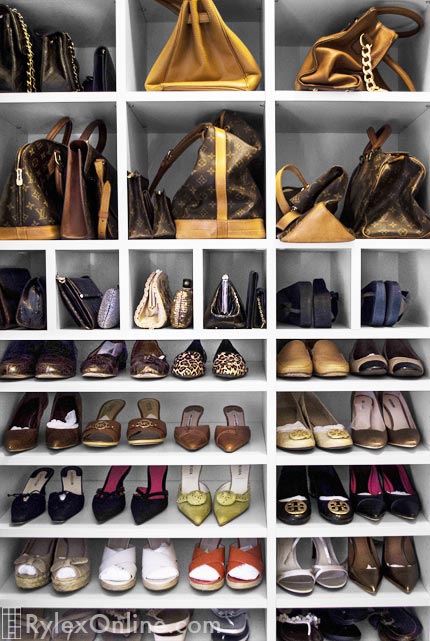 Shoe Organization | Purse Closet | Open Shelves for Accessories ...