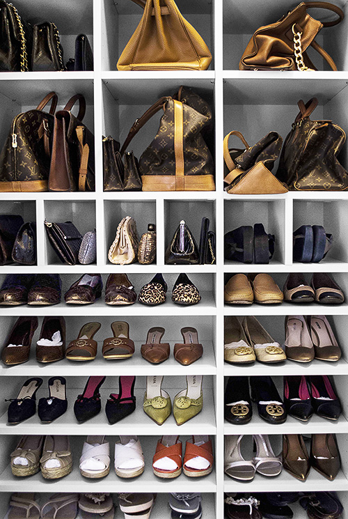 Shoe Organization | Purse Closet | Open Shelves for Accessories ...