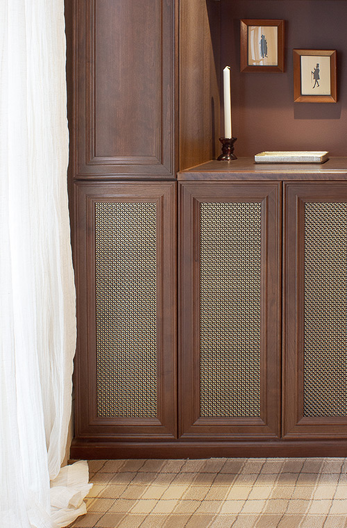 Custom Radiator Cover Cabinet Door with Mesh Inserts