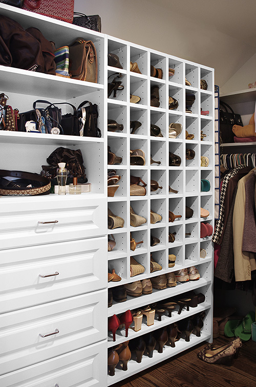 Closet Shoe Cubbies and Shoe Shelves