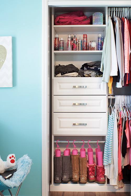 Boot Storage for Teenage Closet