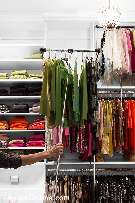 Reach High Ceilings With Wardrobe Lift Rod Pull Down Closet Rod