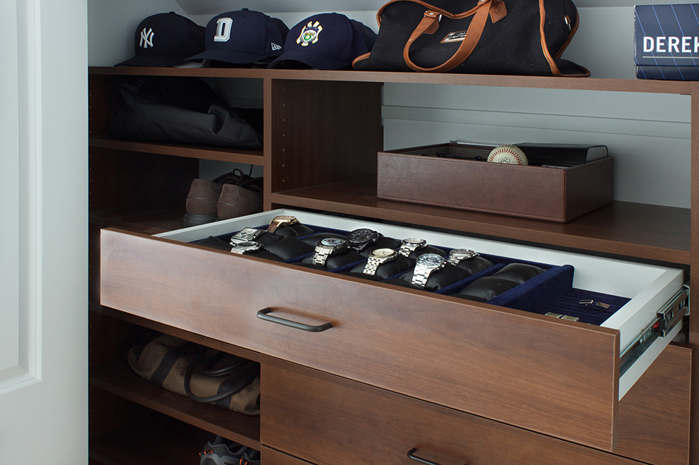 Velvet Lined Closet Watch Drawer