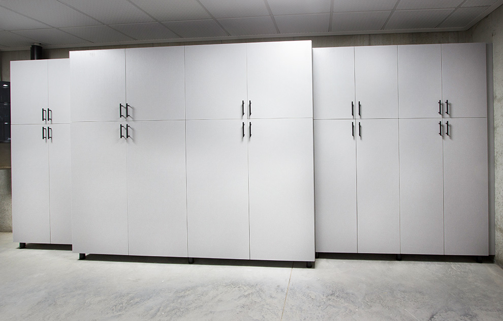 Closed Storage Cabinets for Basement