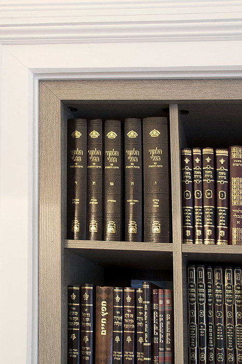 Closet Converted to Home Office Bookcase Close Up