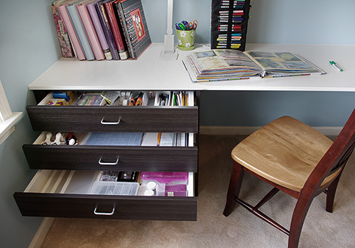 Craft Room Desk Deep Drawers