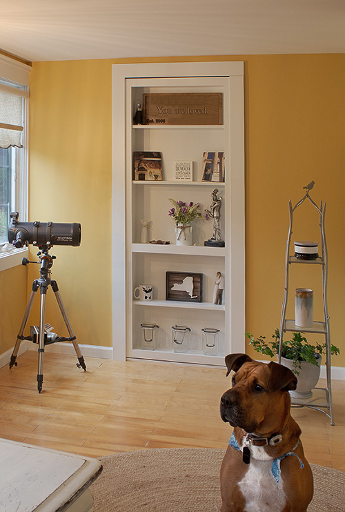 Custom Hidden Bookcase Coat Closet