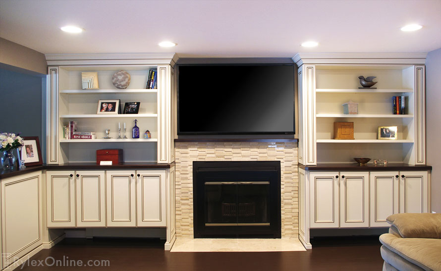 Fireplace Surround Bookshelves, Fireplace Mantel With Bookcases