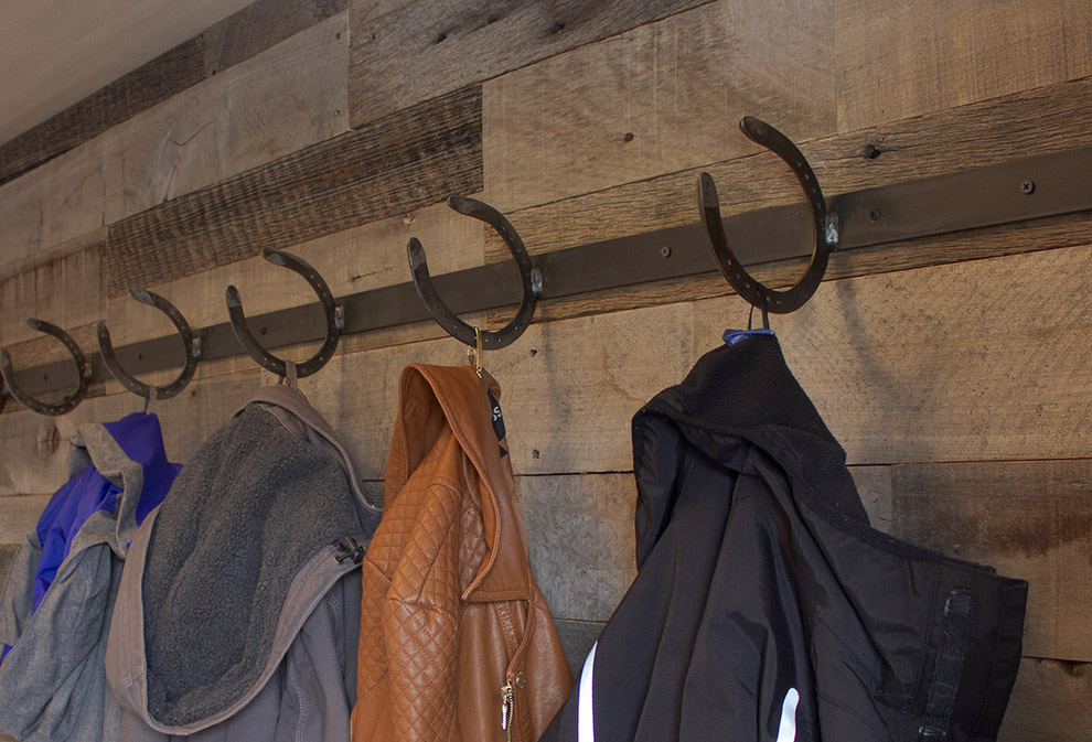 Custom Made Horseshoe Coat Rack