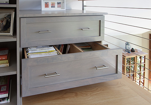 File Cabinet in Loft Home Office