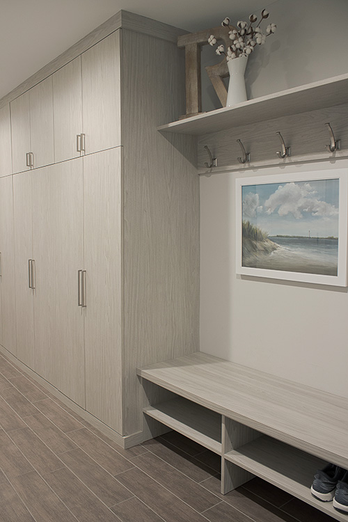 Hall Storage Cabinet, Closet Cabinet and Seat Bench