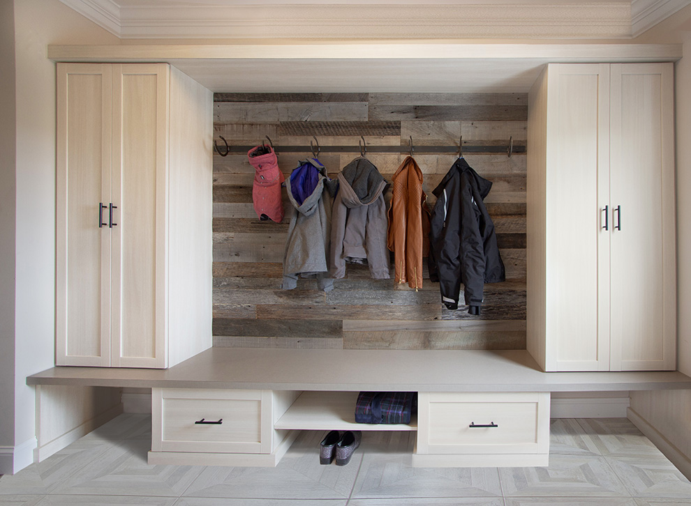 Jockey-Themed Mudroom Cabinets